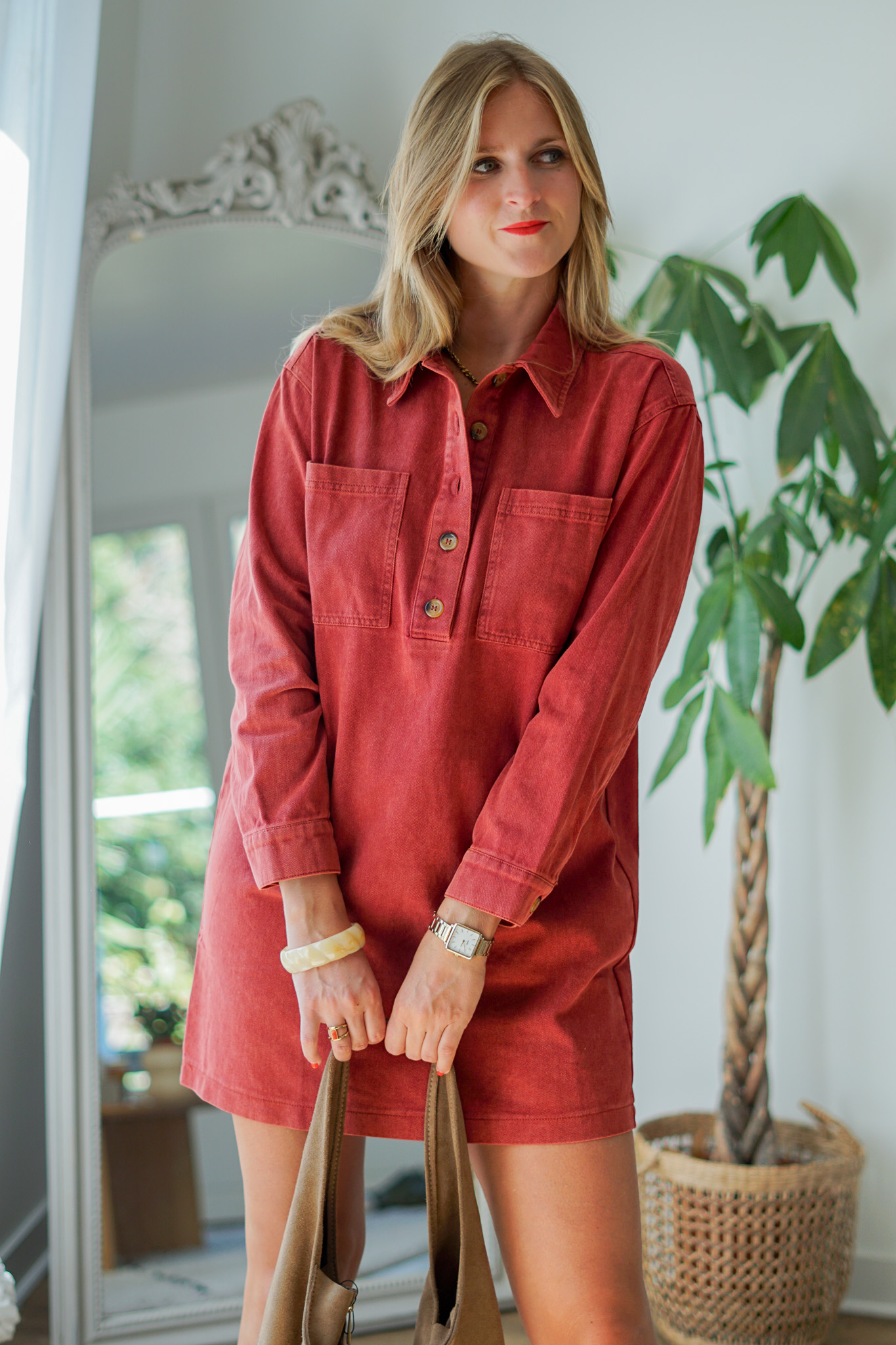 Robe Marthe - denim bordeaux – Image 3