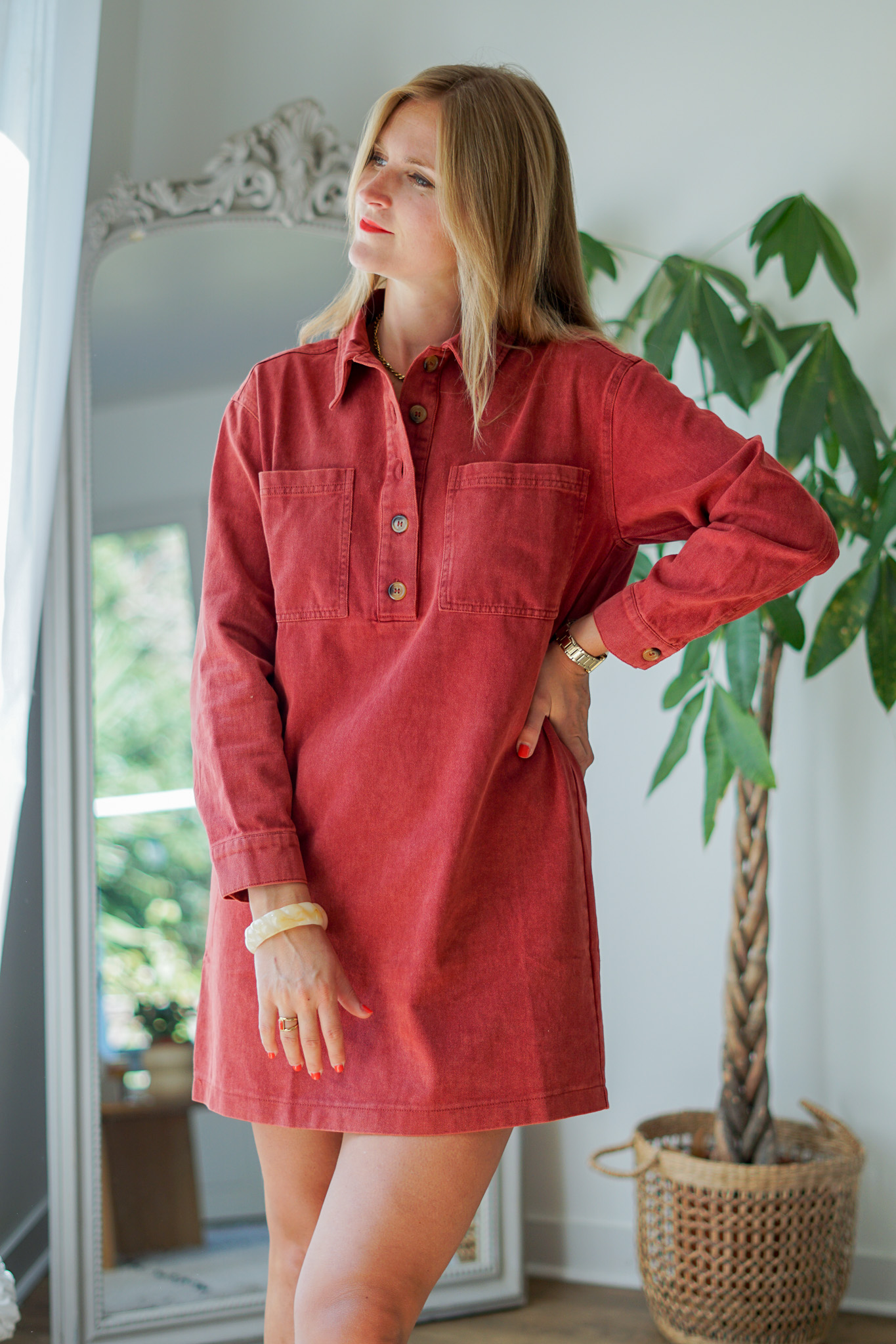 Robe Marthe - denim bordeaux – Image 9