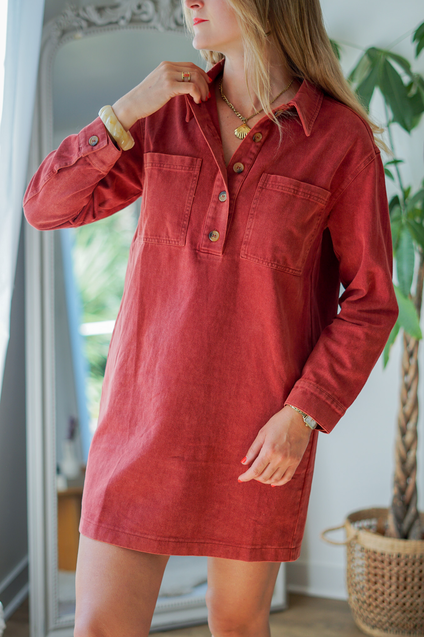 Robe Marthe - denim bordeaux – Image 4