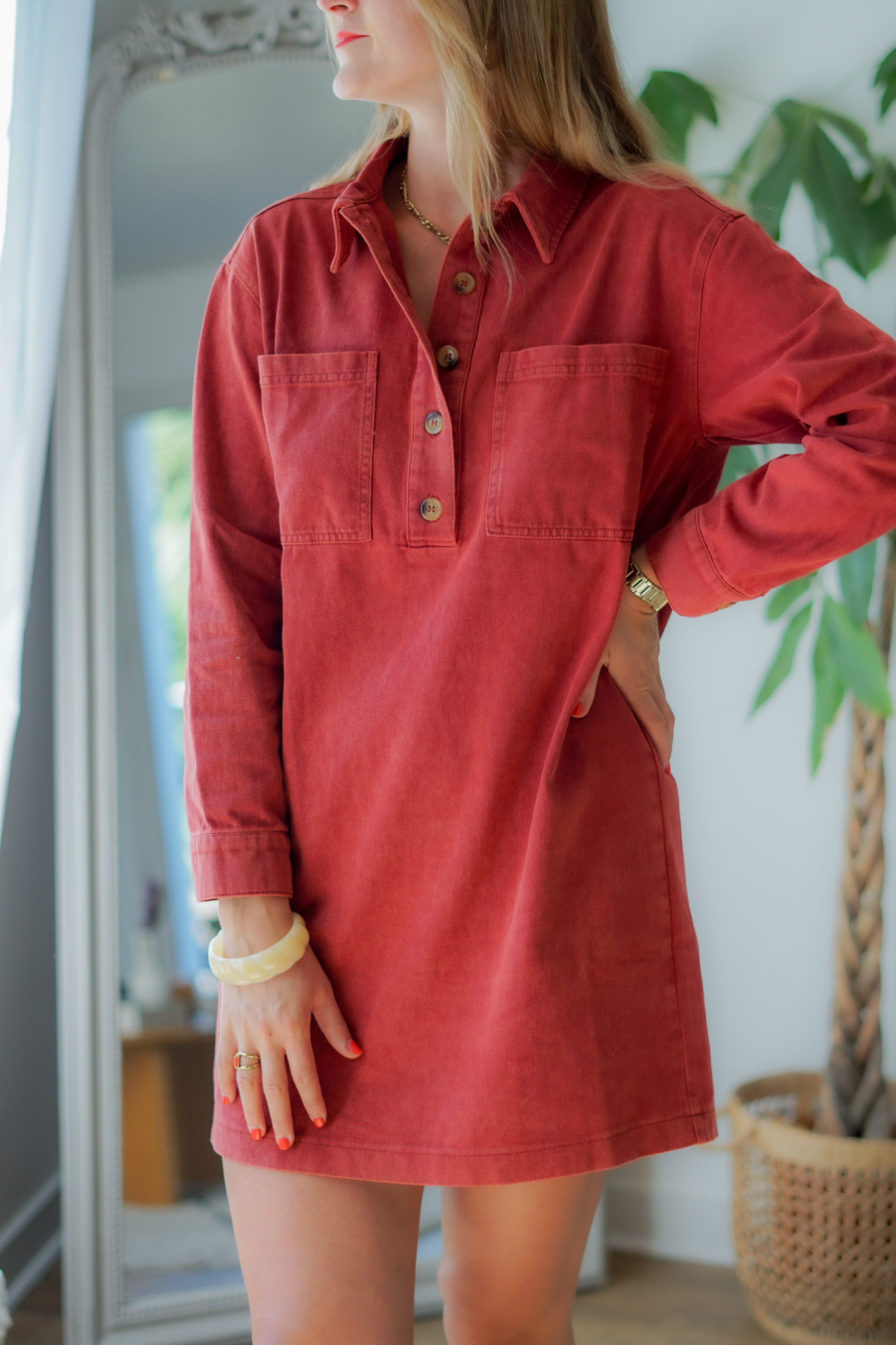 Robe Marthe - denim bordeaux – Image 6