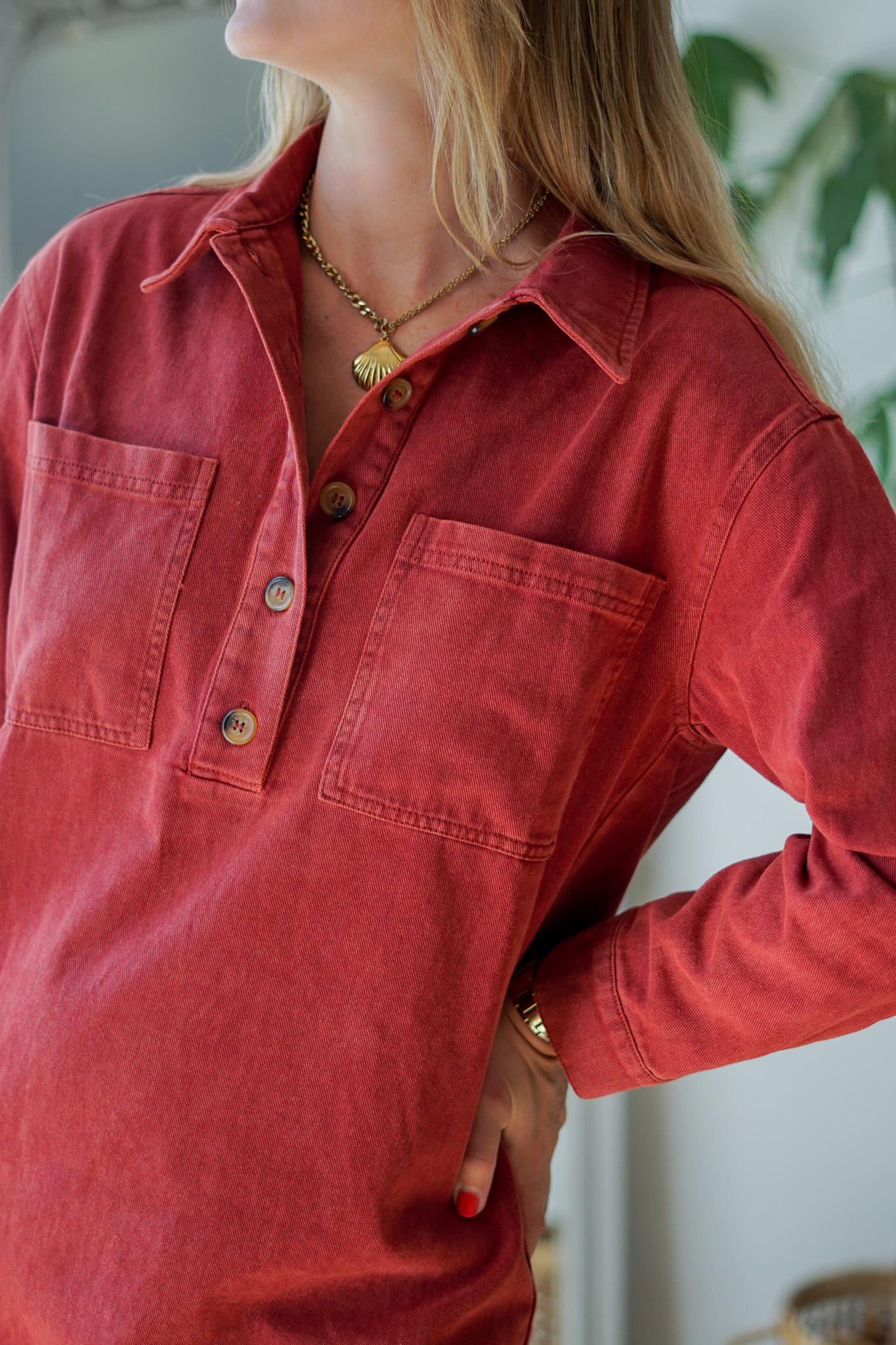 Robe Marthe - denim bordeaux – Image 2